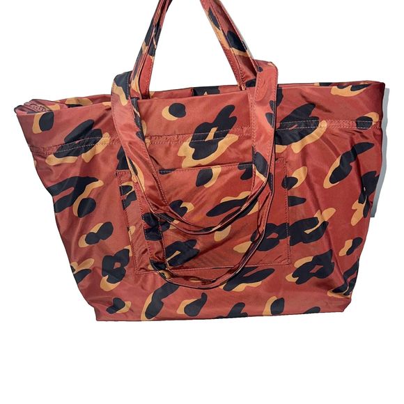 Madewell Handbags - Madewell The (Re)sourced Tote Bag in Painted Leopard Brown Black Nylon Large